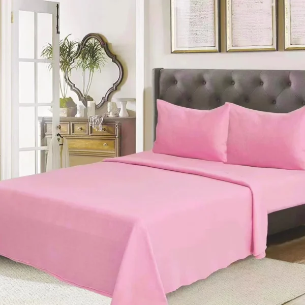 Sábanas de polar (1,5 - 2 plazas - king) - Color rosado