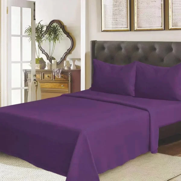 Sábanas de polar (1,5 - 2 plazas - king) - Color morado