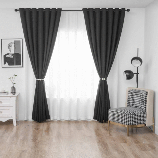 Cortina 100% Blackout - Color negro