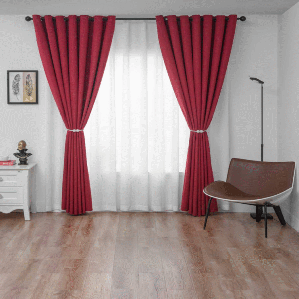 Cortina 100% Blackout - Color rojo
